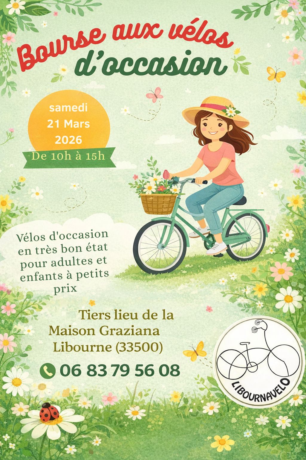 affiche de la bourse aux vélos de printemps 2026