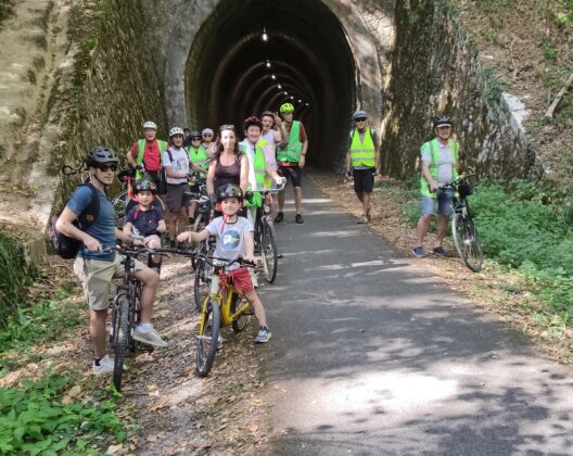 participants à la sortie à vélo