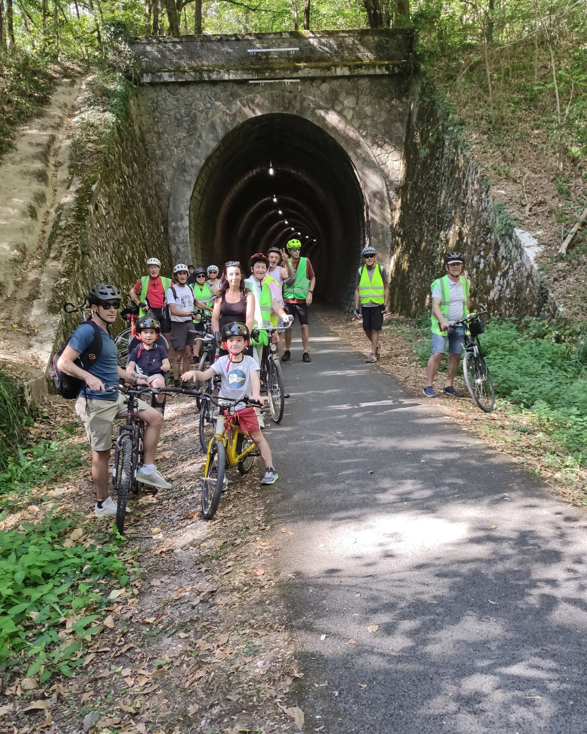 participants à la sortie à vélo
